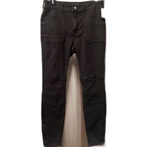 NWT Free People Moto Skinny Jeans Womens 29 Black Biker Grunge Goth Witchy Boho
